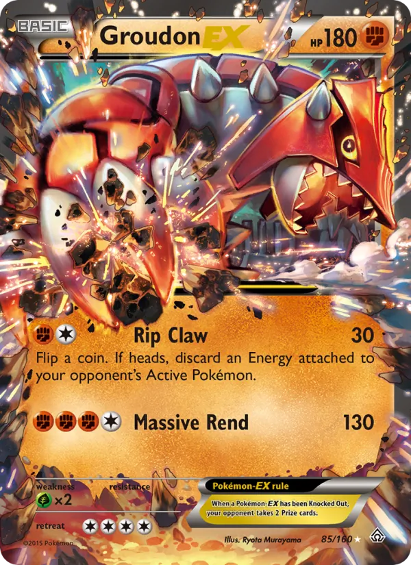 Groudon EX - Primal Clash Pokemon Card