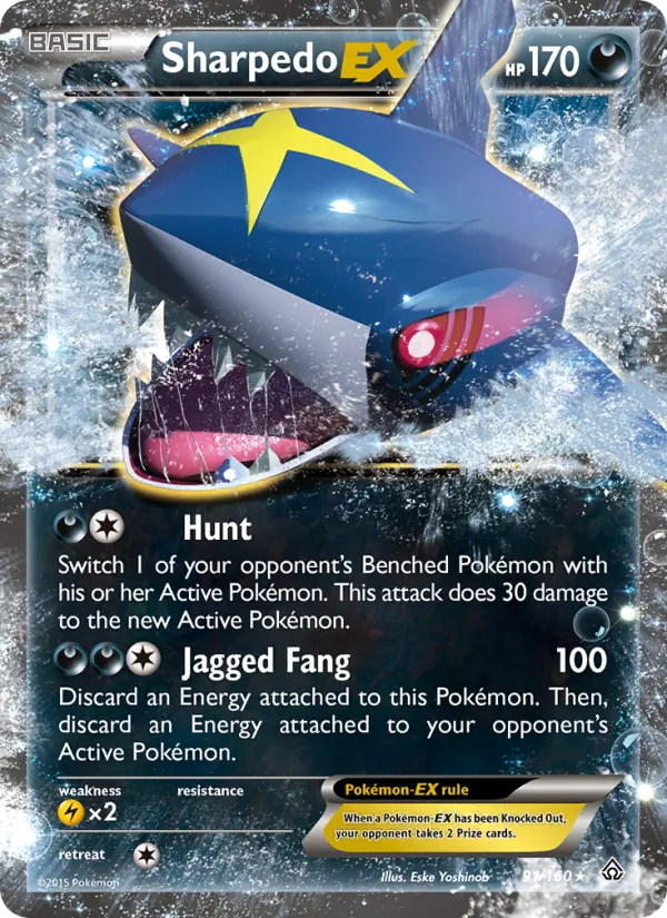 Sharpedo EX - Primal Clash Pokemon Card