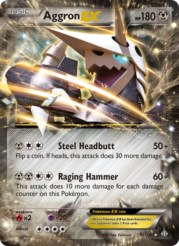 Aggron EX - Primal Clash Pokemon Card
