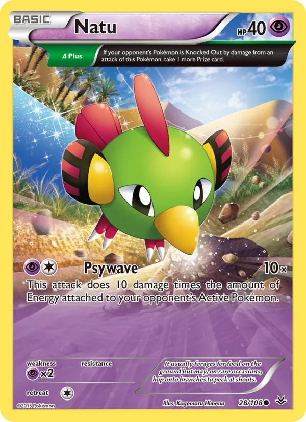 Natu - Roaring Skies Pokemon Card