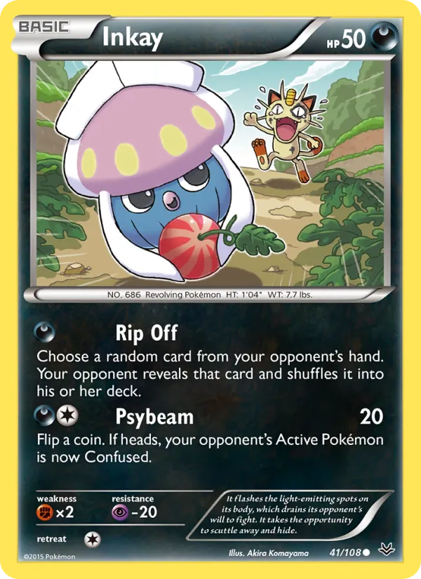 Inkay - Roaring Skies Pokemon Card