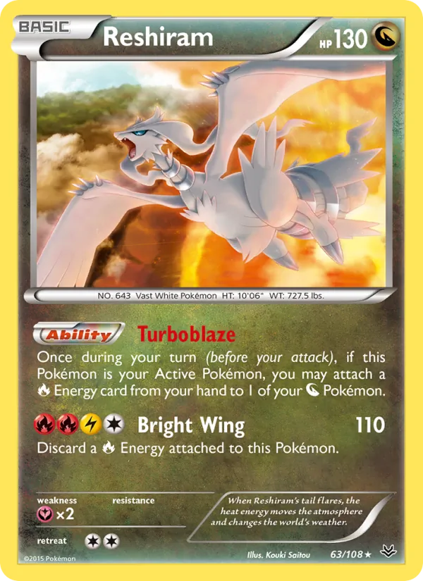 Reshiram - Roaring Skies Pokemon Card