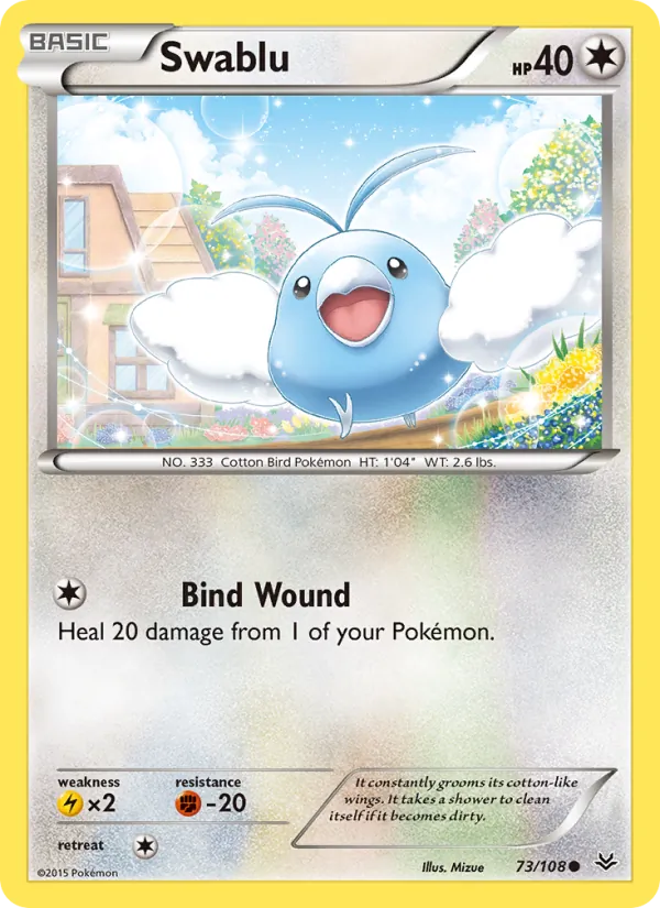 Swablu - Roaring Skies Pokemon Card