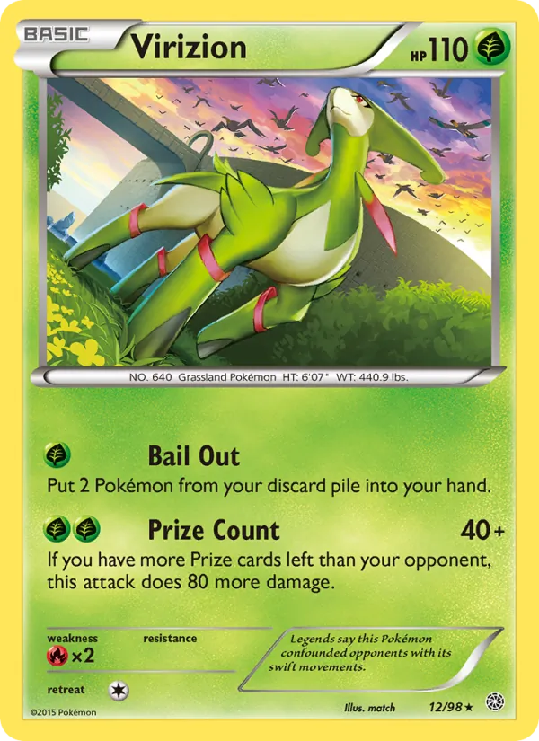 Virizion - Ancient Origins Pokemon Card