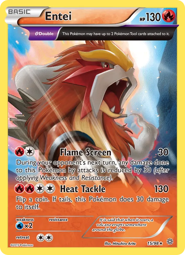 Entei - Ancient Origins Pokemon Card