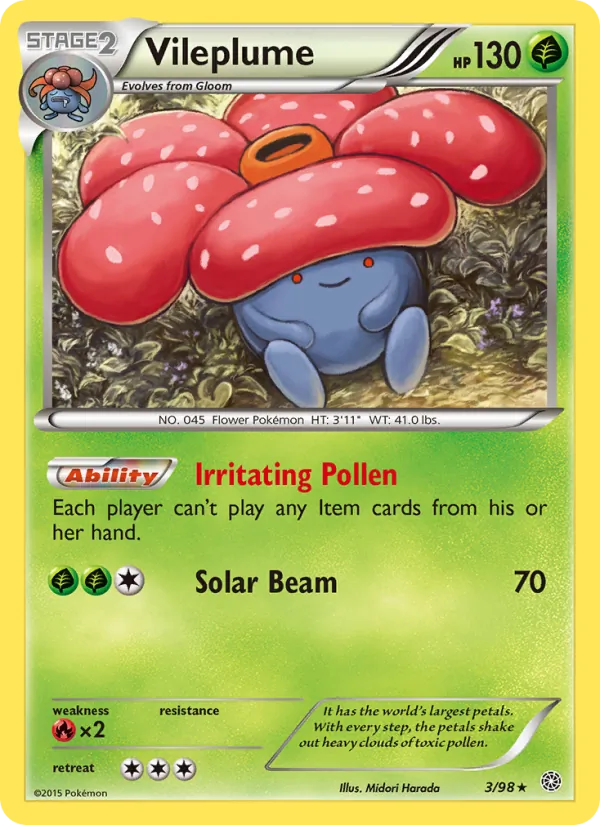 Vileplume - Ancient Origins Pokemon Card
