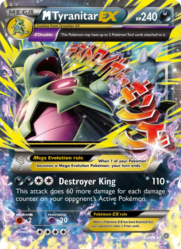 M Tyranitar EX - Ancient Origins Pokemon Card