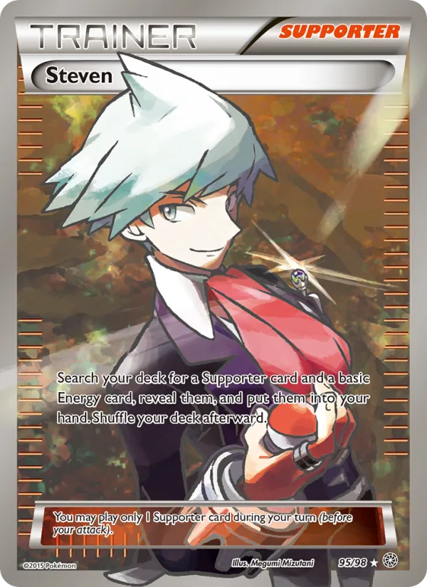 Steven - Ancient Origins Pokemon Card