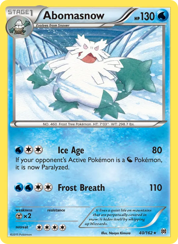 Abomasnow - BREAKthrough Pokemon Card