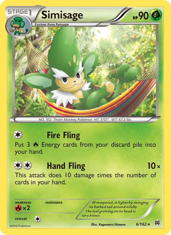 Simisage - BREAKthrough Pokemon Card
