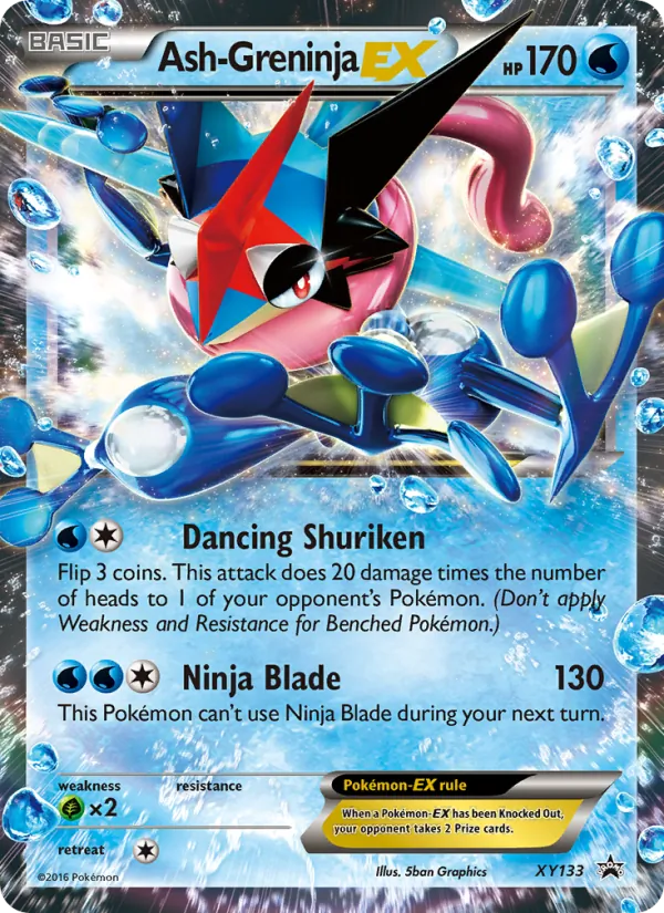 Ash Greninja EX - XY Black Star Promos Pokemon Card