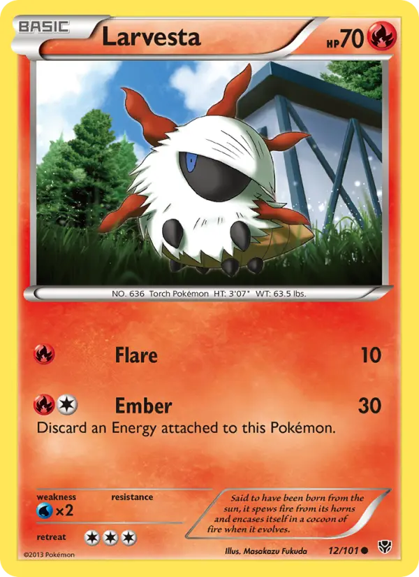 Larvesta - Plasma Blast Pokemon Card