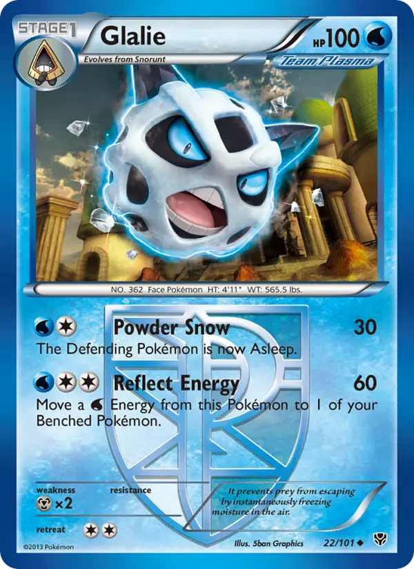 Glalie - Plasma Blast Pokemon Card