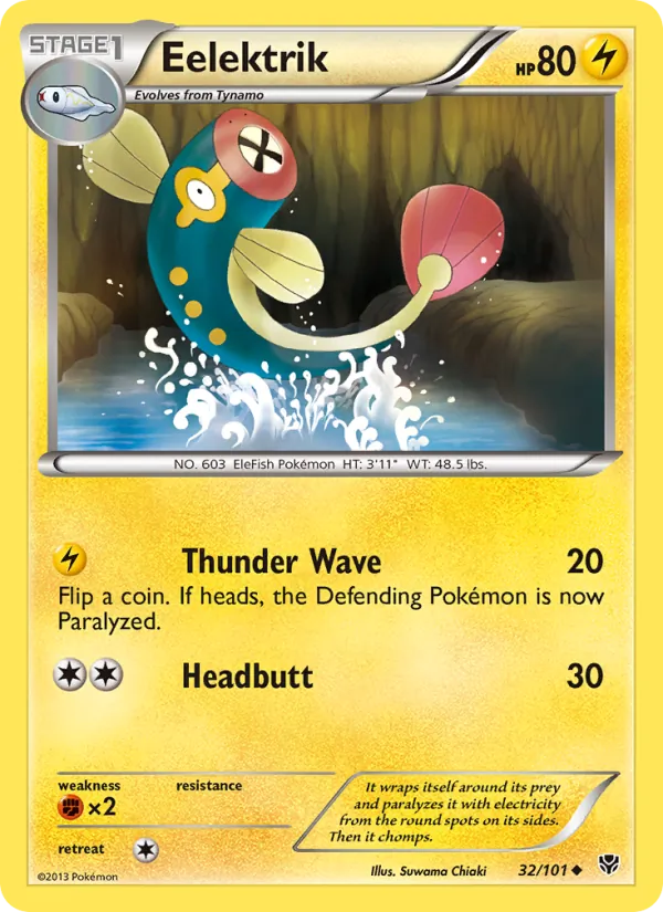 Eelektrik - Plasma Blast Pokemon Card