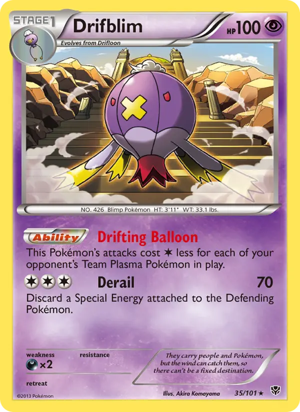 Drifblim - Plasma Blast Pokemon Card