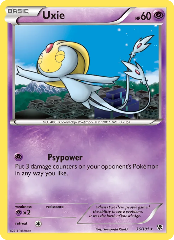 Uxie - Plasma Blast Pokemon Card