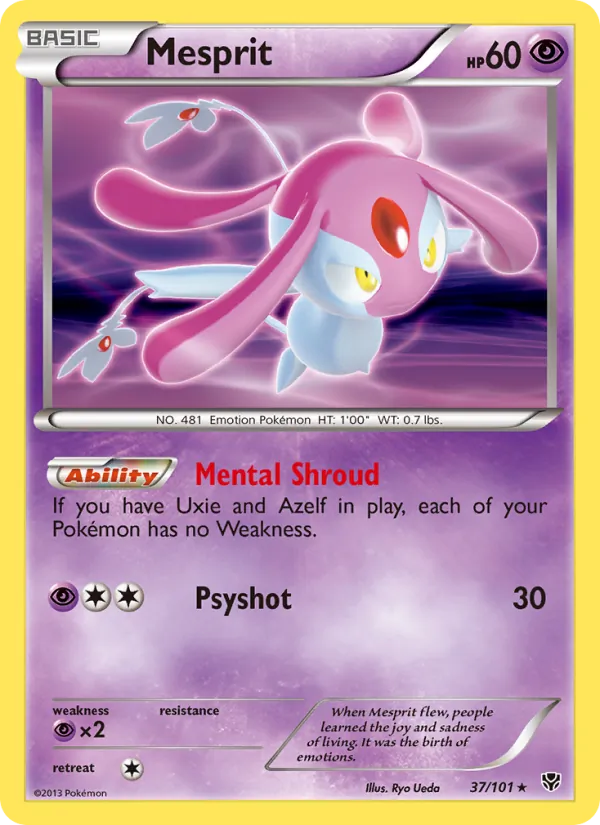 Mesprit - Plasma Blast Pokemon Card