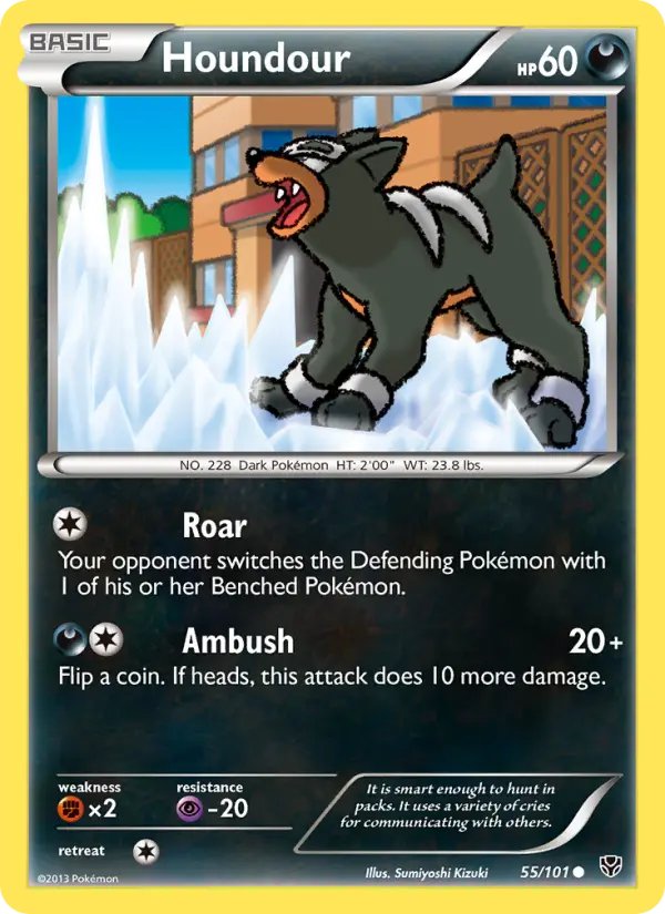 Houndour - Plasma Blast Pokemon Card