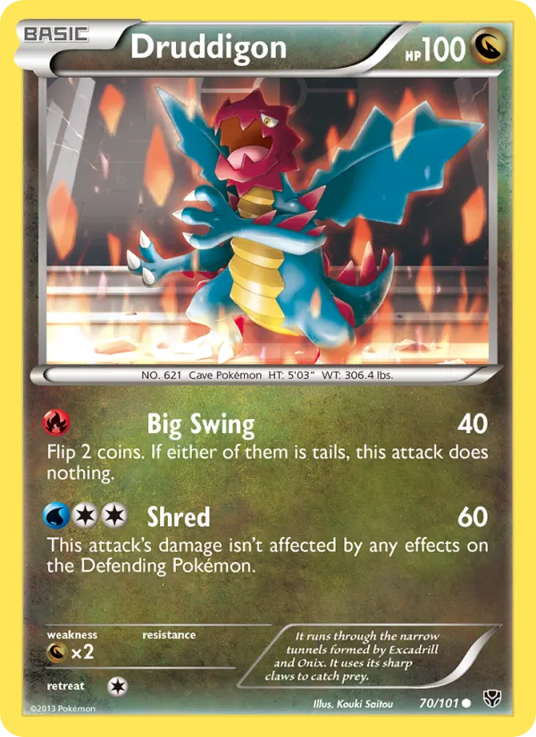 Druddigon - Plasma Blast Pokemon Card