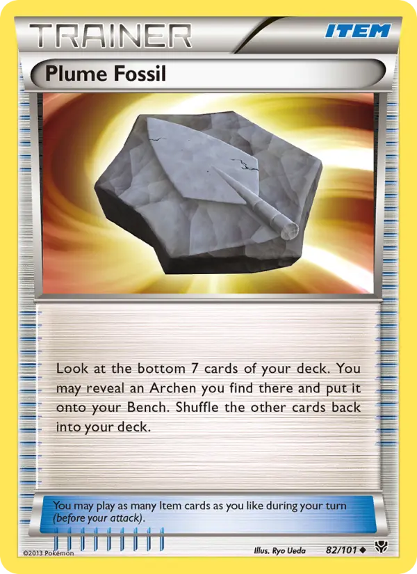 Plume Fossil - Plasma Blast Pokemon Card