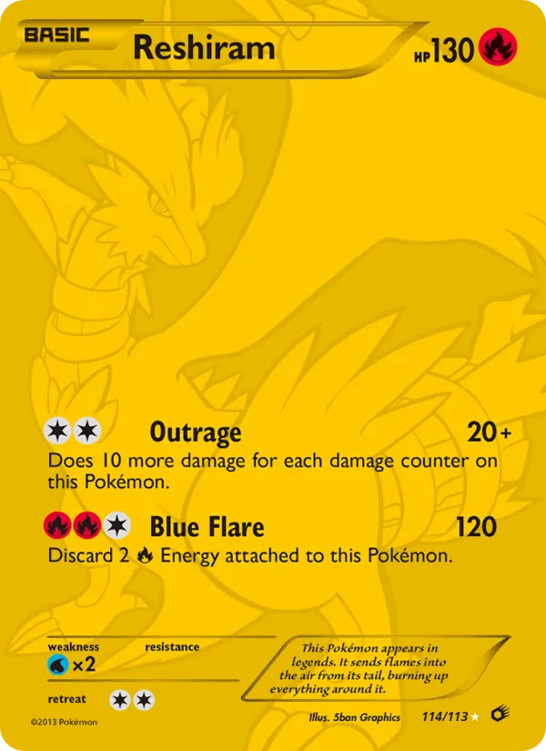 Reshiram - Legendary Treasures Pokemon Card
