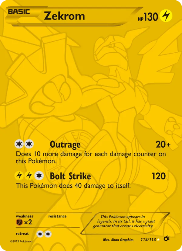 Zekrom - Legendary Treasures Pokemon Card