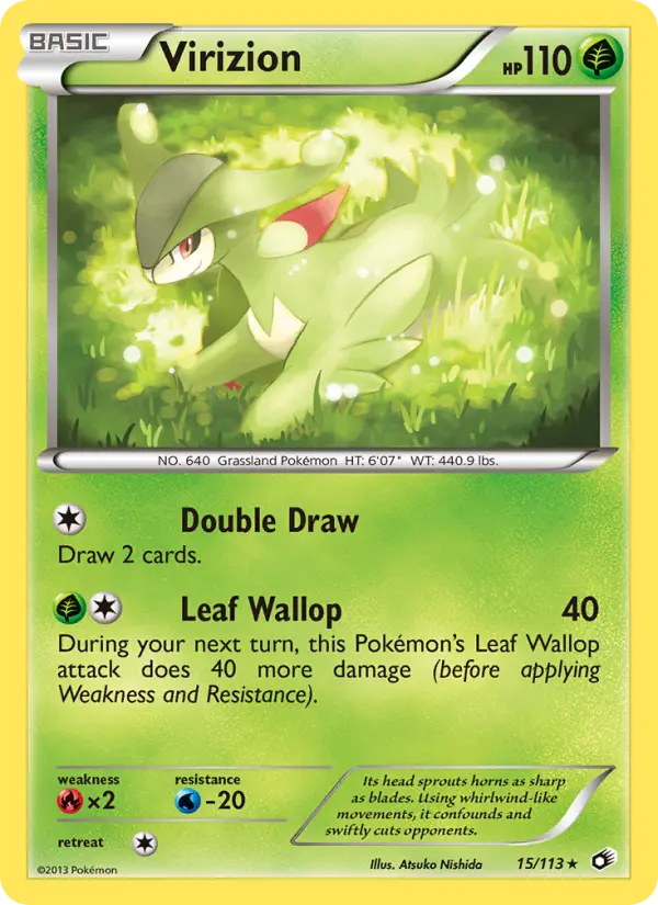 Virizion - Legendary Treasures Pokemon Card
