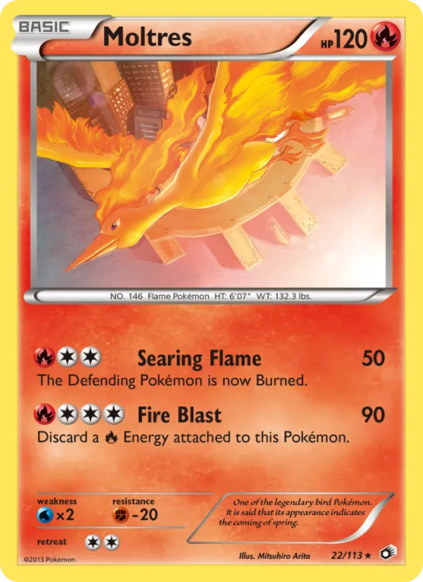 Moltres - Legendary Treasures Pokemon Card