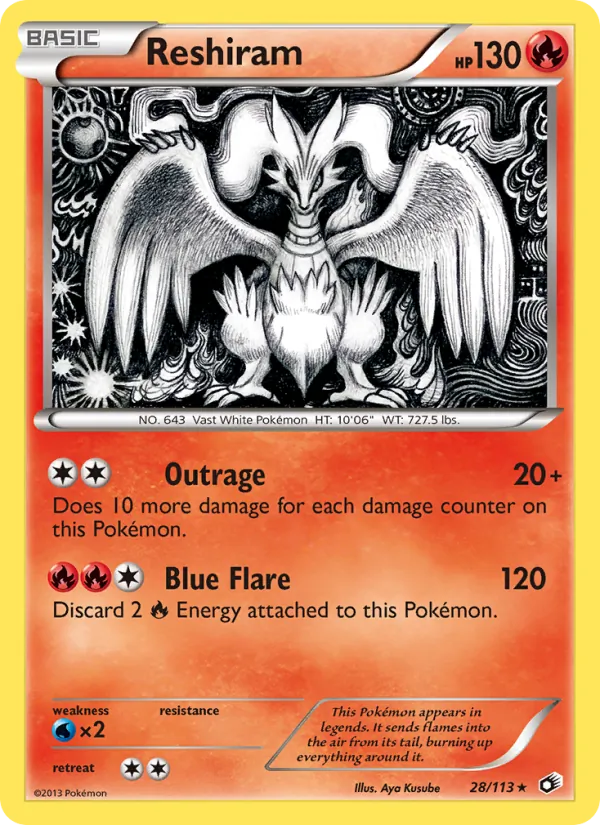 Reshiram - Legendary Treasures Pokemon Card