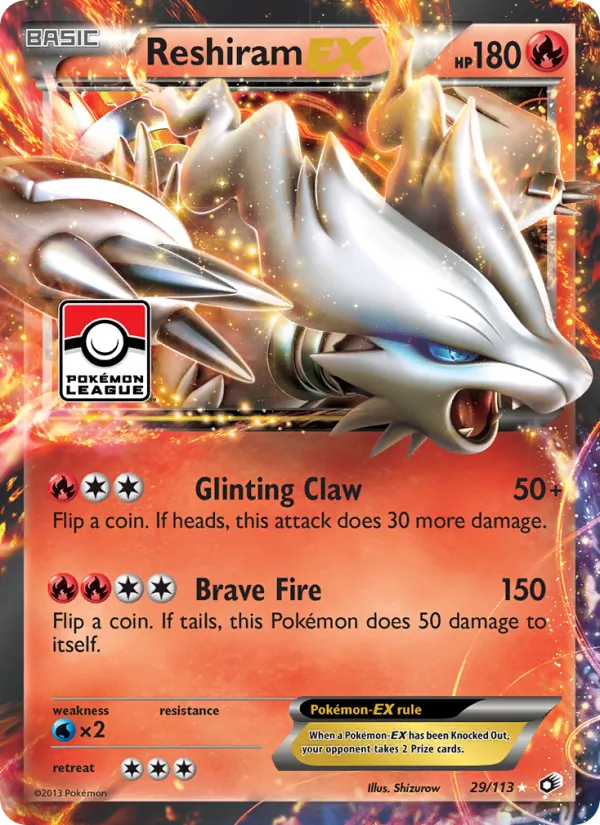 Reshiram-EX - Legendary Treasures Pokemon Card