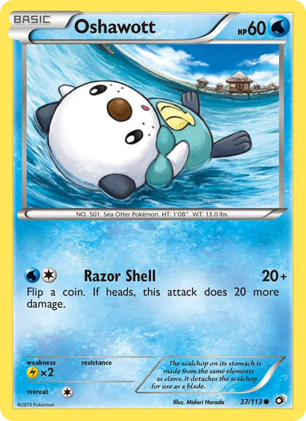 Oshawott - Legendary Treasures Pokemon Card