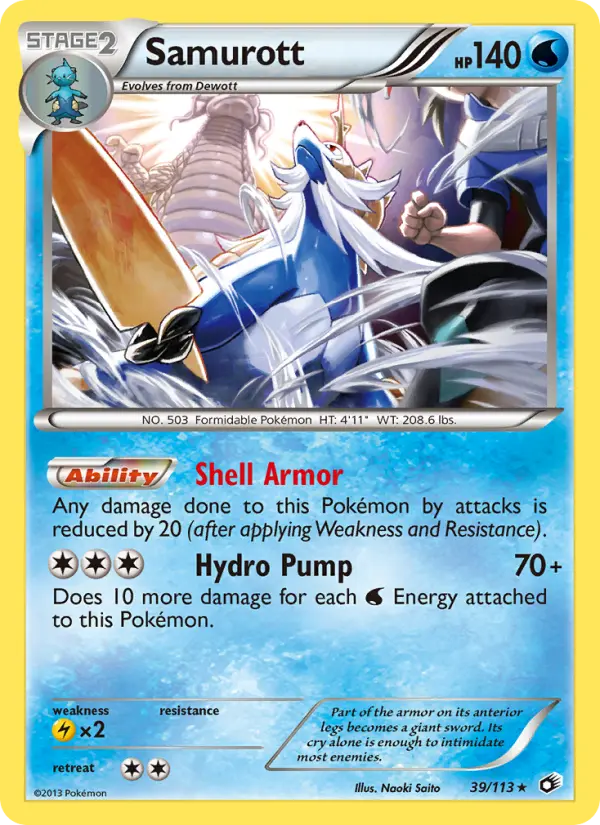 Samurott - Legendary Treasures Pokemon Card