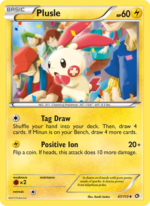 Plusle - Legendary Treasures Pokemon Card