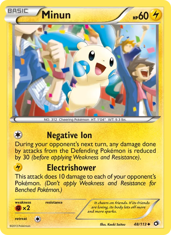Minun - Legendary Treasures Pokemon Card