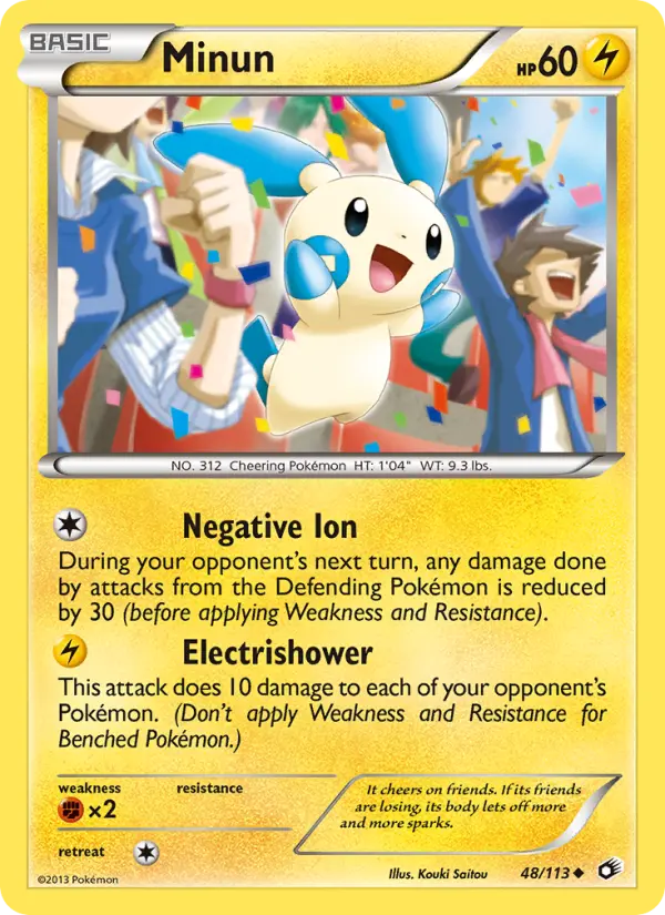 Minun - Legendary Treasures Pokemon Card