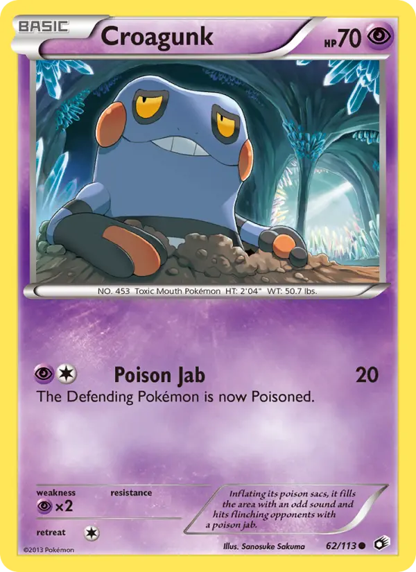 Croagunk - Legendary Treasures Pokemon Card