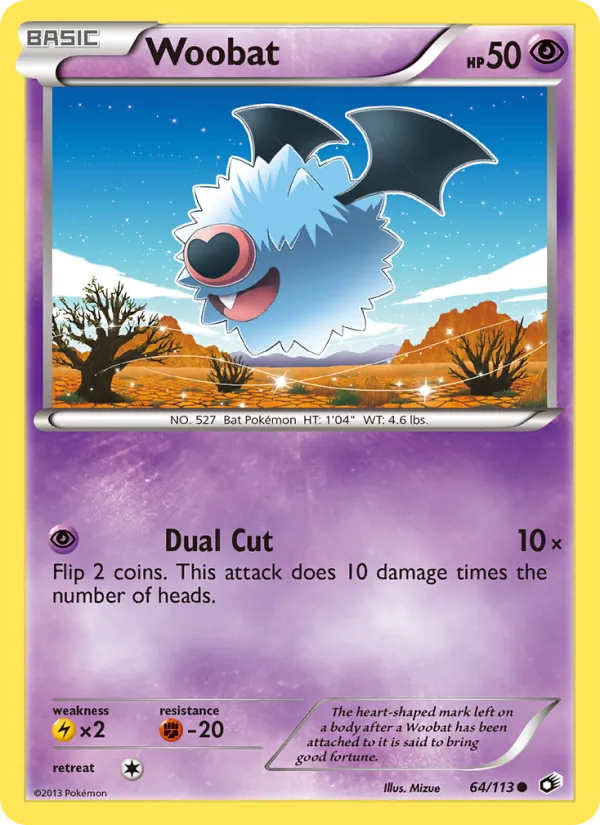 Woobat - Legendary Treasures Pokemon Card