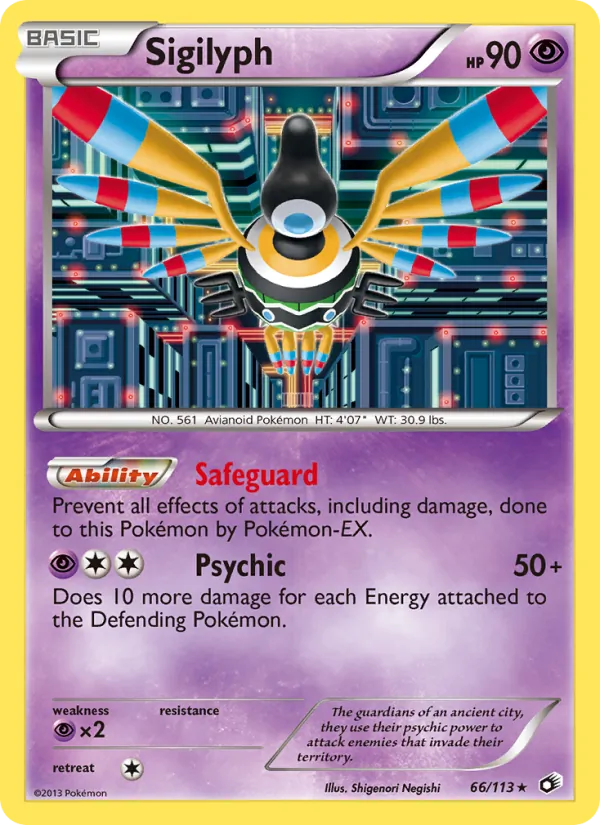 Sigilyph - Legendary Treasures Pokemon Card