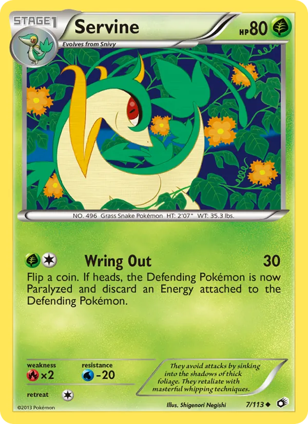Servine - Legendary Treasures Pokemon Card