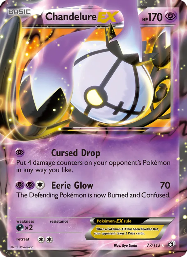 Chandelure-EX - Legendary Treasures Pokemon Card