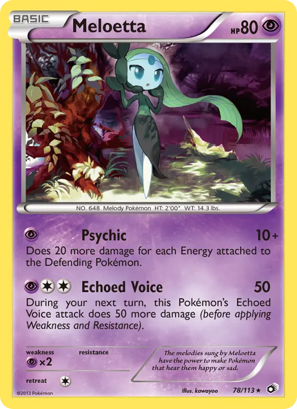 Meloetta - Legendary Treasures Pokemon Card