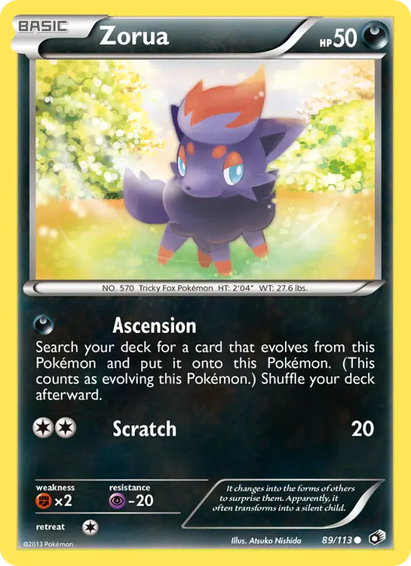 Zorua - Legendary Treasures Pokemon Card