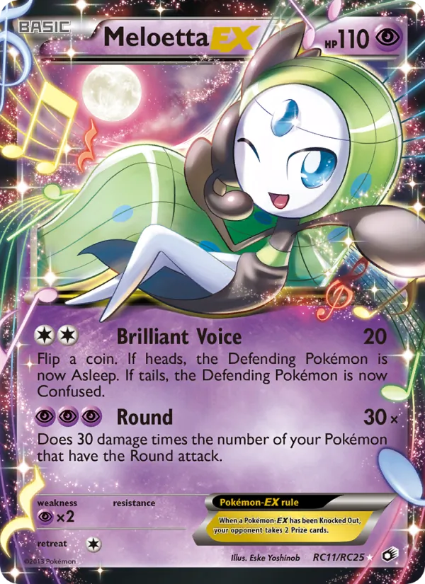 Meloetta-EX - Legendary Treasures Pokemon Card