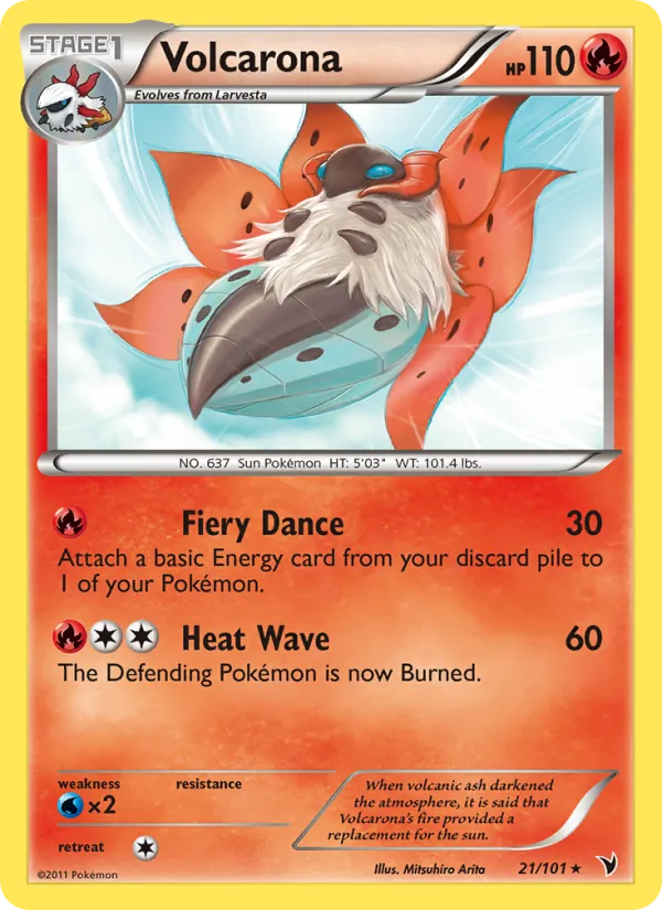 Volcarona - Noble Victories Pokemon Card