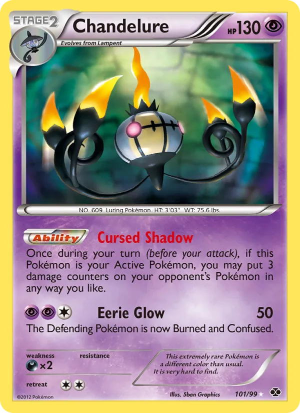 Chandelure - Next Destinies Pokemon Card