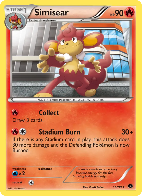 Simisear - Next Destinies Pokemon Card