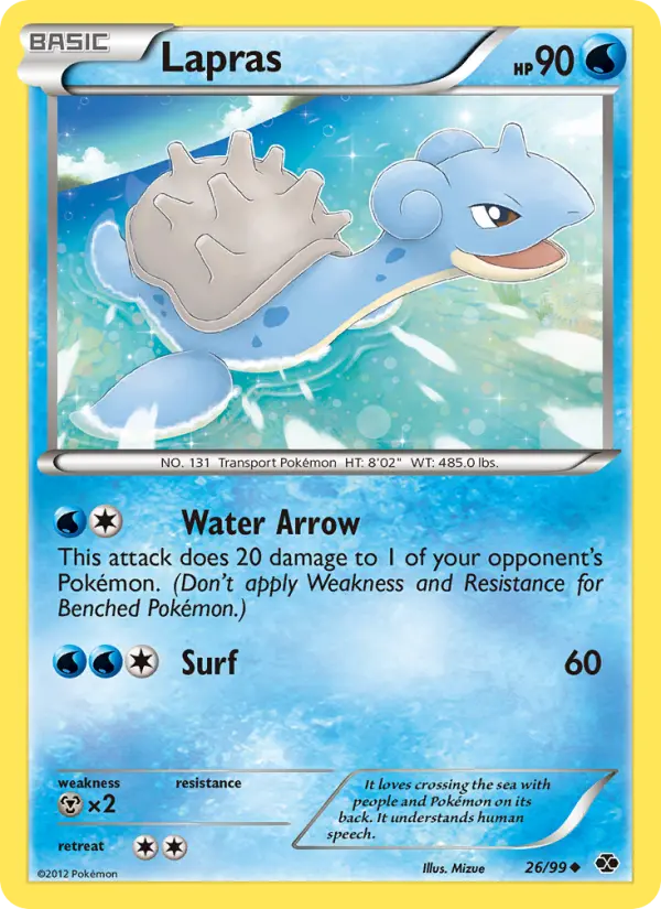 Lapras - Next Destinies Pokemon Card