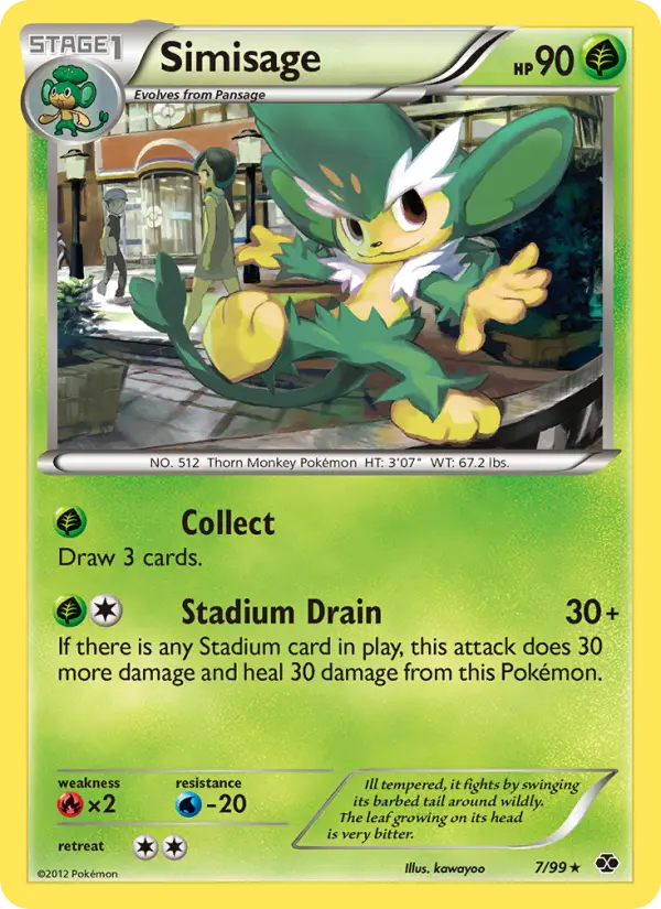 Simisage - Next Destinies Pokemon Card