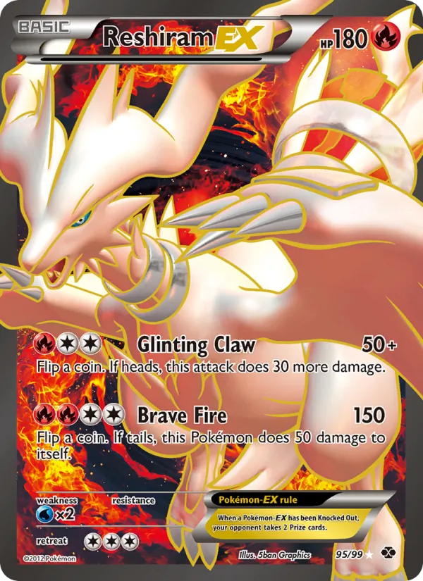 Reshiram-EX - Next Destinies Pokemon Card