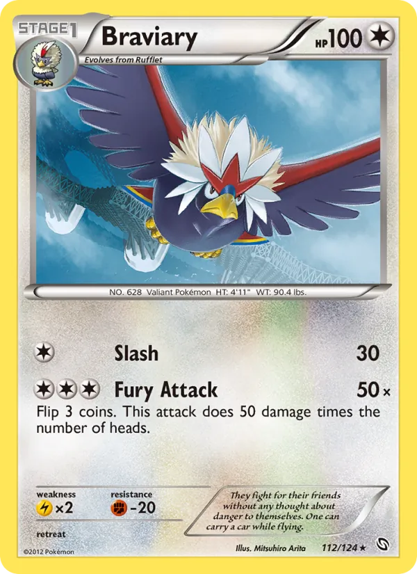Braviary - Dragons Exalted Pokemon Card